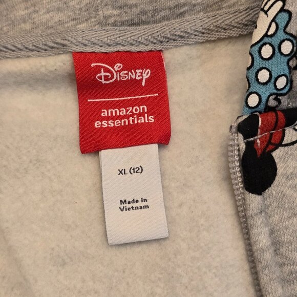🏷️NWT - Girl's DISNEY - Amazon Essentials Minnie Mouse Zip-Up Hoodie sz 12 NWT - Picture 5 of 5